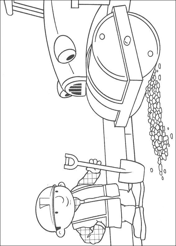 Plansa de colorat cu Bob Constructorul 64 61